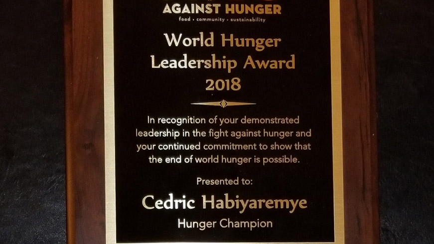 The award that was given to Cedric Habiyaremye