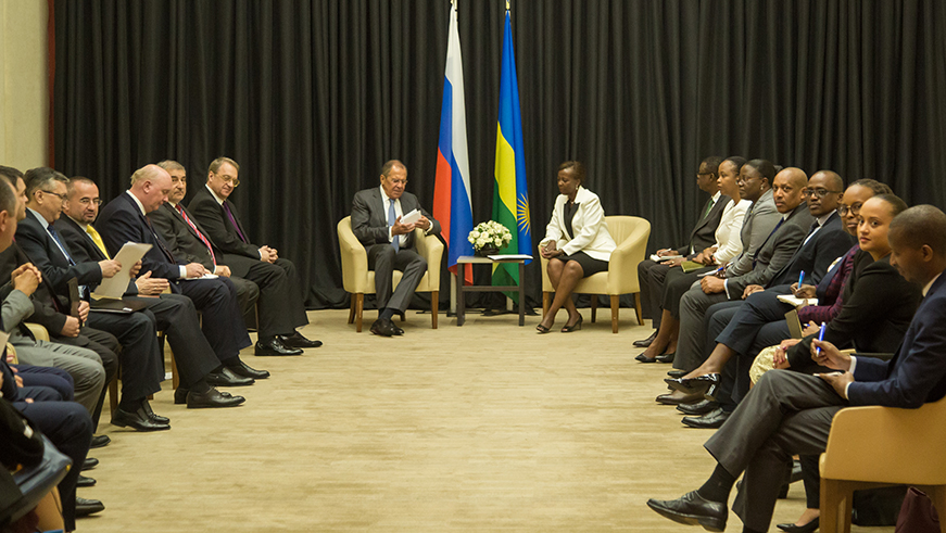 Russian delegation official meets Rwandan officials, the meeting aimed at strengthening bilateral cooperation between the two countries. Nadege I