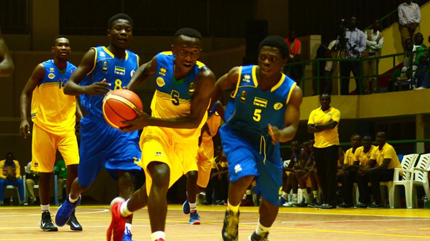 Rising star Nshobozwabyosenumukiza pictured during the FIBA U-18 Africa men's championship at Amahoro indoor stadium. 