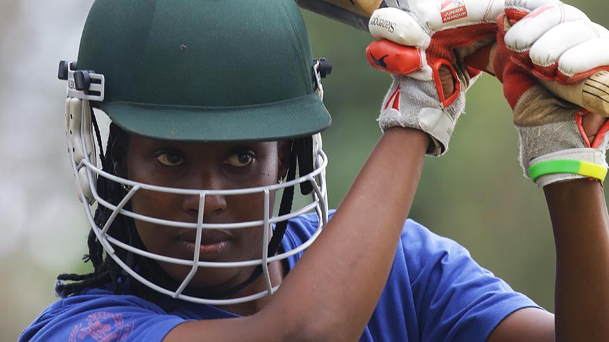 Rwandan cricket bater Cathia Uwamahoro will be among players to face Uganda National Team (Sam Ngendahimana)