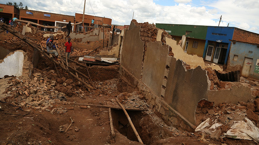 After mass graves were discovered in Kabeza village, Kabuga I cell in Rusororo Sector, Gasabo District, local authorities decided to demolish some houses to be able to reach the victims. File.