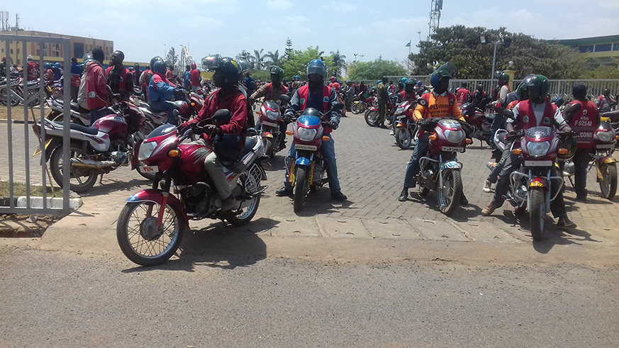 Some motor drivers in Gasabo District in 2016 (Emmanuel Ntirenganya)