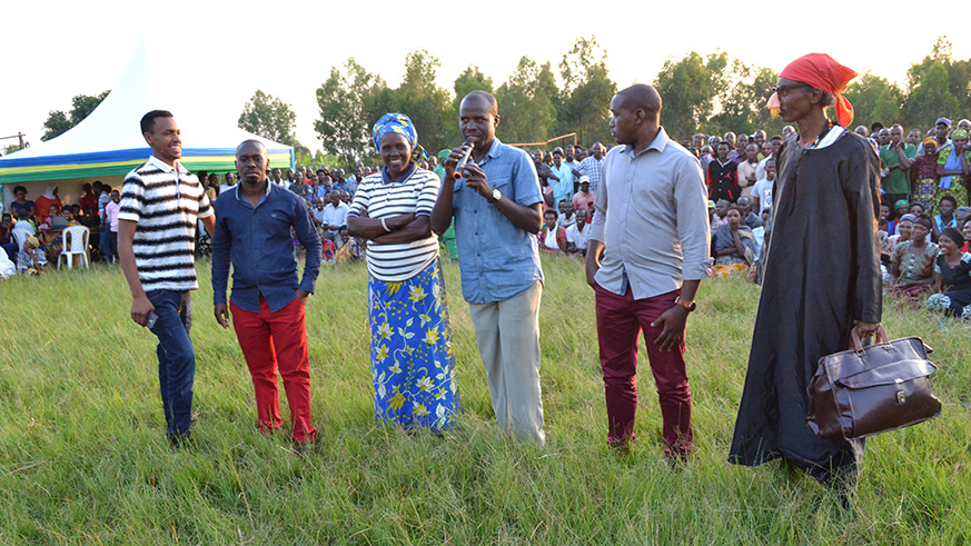 The group of actors known as Arts and Media for Change (AMC) showed up through live performance encouraging residents to pay health insurance as early as possible.