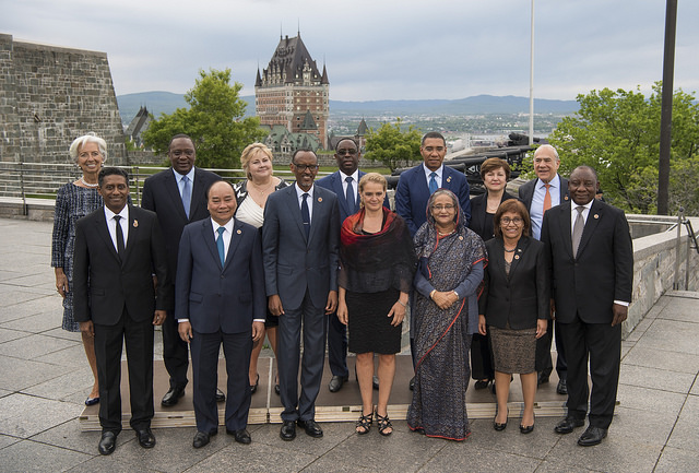 President Kagame joined Heads of State and leaders of international institutions invited for the Outreach session of the G7 Summit