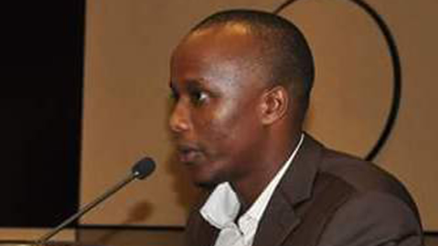 Kagabo gives a speech at one his past events. Courtesy.