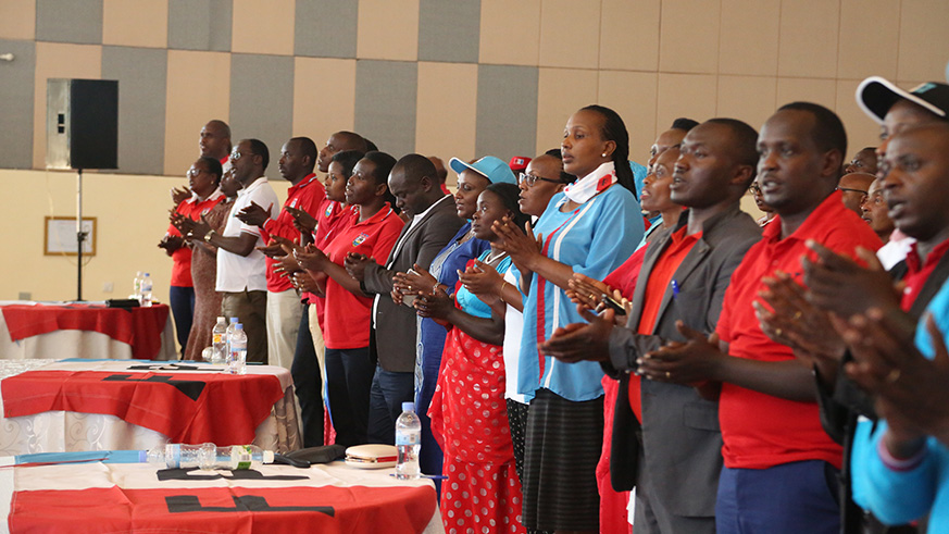 Members of RPF during the elections in Gasabo District