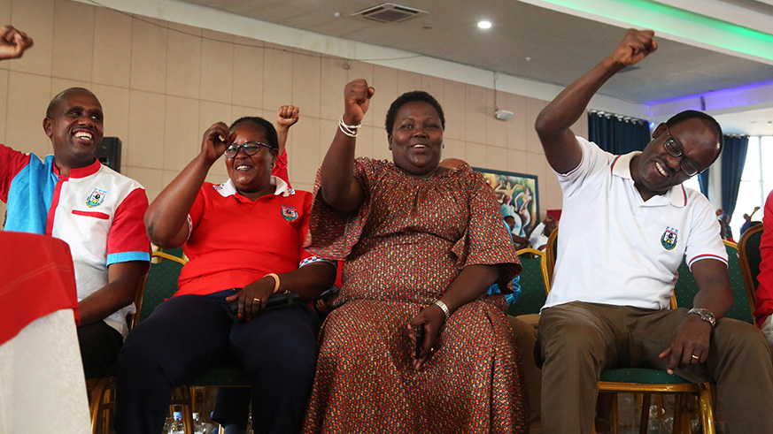 Members of RPF during the elections in Gasabo District