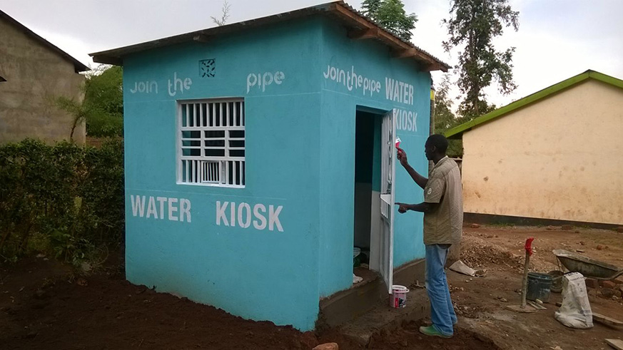 A water Kiosk Construction at SDA Chepatais Primary School in Nairobi. Courtesy