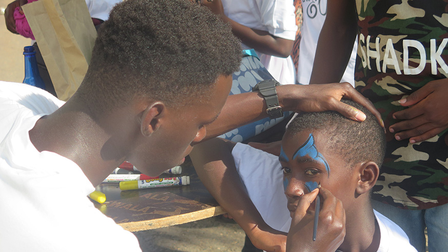 Face painting. All photos by Eddie Nsabimana