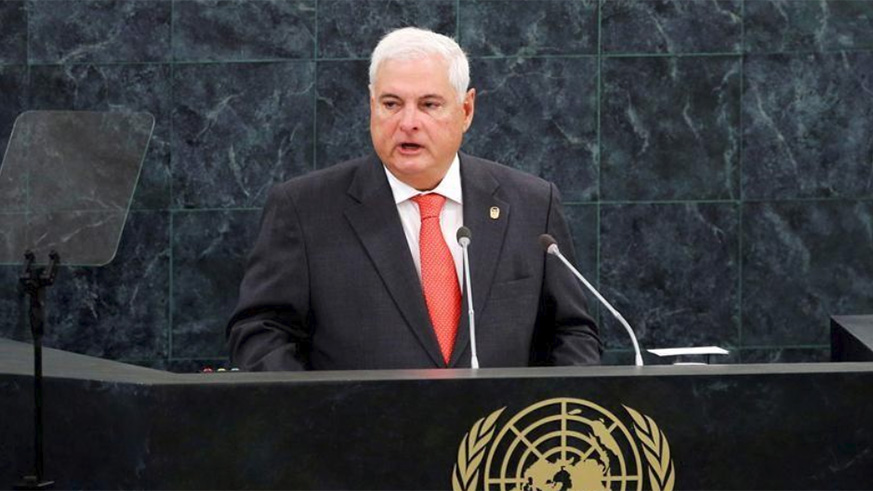 Panama's President Ricardo Martinelli addresses the 68th United Nations General Assembly at U.N. headquarters in New York, U.S. in September 2013. / Internet photo