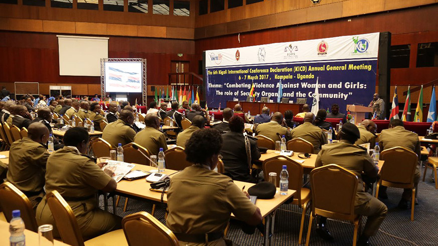 President Paul Kagame flags off the KICD training in 2015.