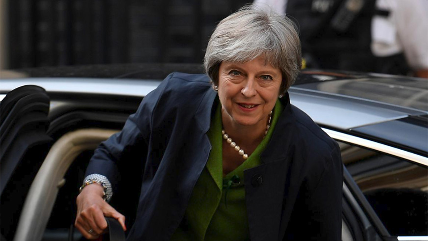 Britain's Prime Minister Theresa May returns to Downing Street from the Houses of Parliament in London. / Internet photo