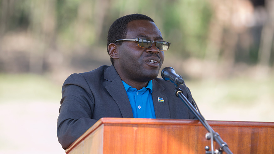 Mayor of Gakenke District Mr Nzamwita Deogratias delivering welcome remarks