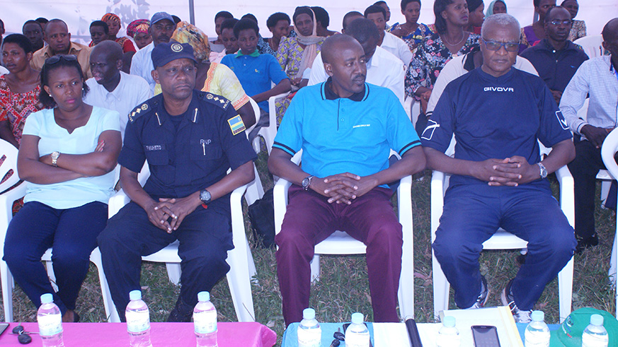 (L-R) Vice Mayor Umutoni, CSP Muheto, Mayor Rajab and Br. Kamili, at the event