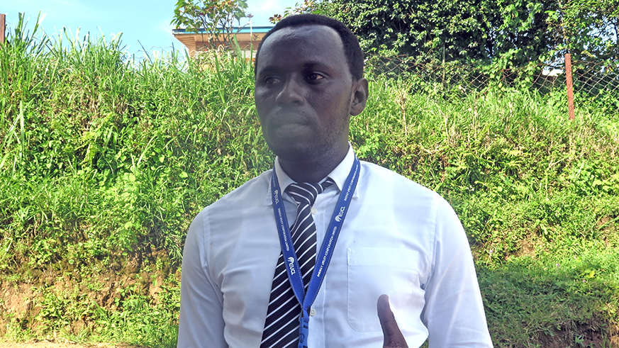 Regis Batangana, the REG branch Manager in Muhanga. / Eddie Nsabimana