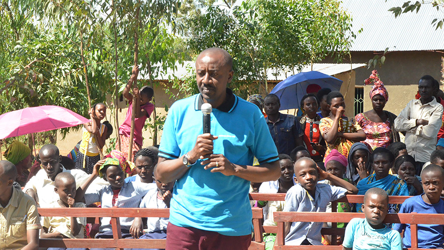 Rwamagana district mayor Rajab Mbonyumuvunyi
