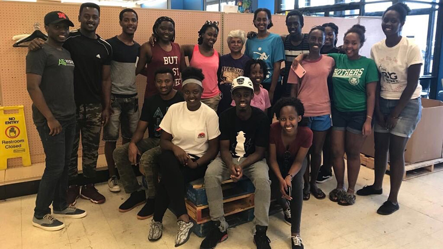 Rwanda Diaspora students at Peopleu2019s City Mission in Lincoln. Courtesy.
