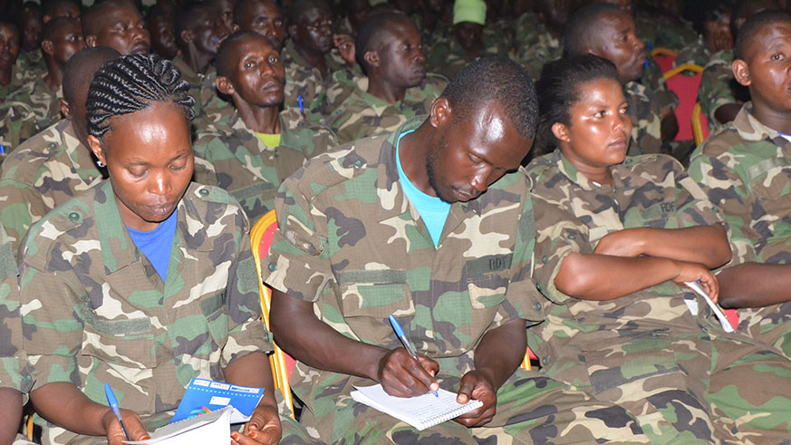 A cross-section of Eastern Province entrepreneurs who took part in Itorero on Monday. JD Nsabimana.