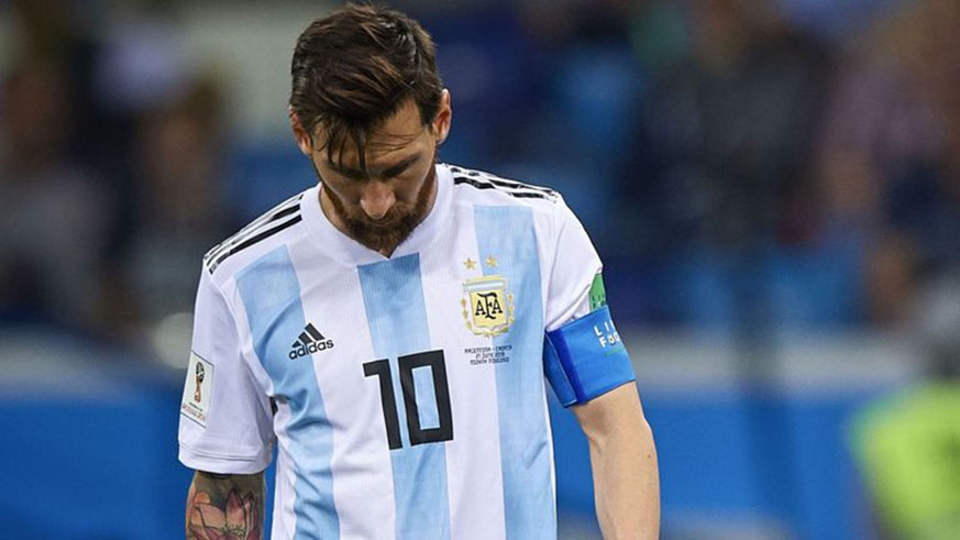 Lionel Messi could do nothing to prevent Argentinau2019s 3-0 defeat to Croatia. Net photo.