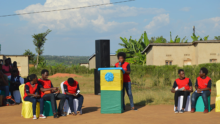Debate session led by Aspire Rwanda debate club on the importance of parents and children conversations on sexual reproductive health matters.