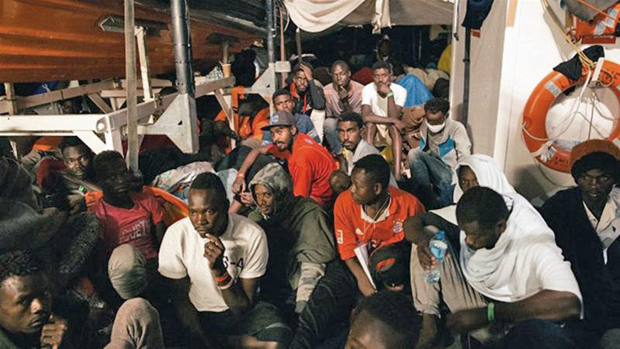 The Lifeline ship is moored about 56 kilometres off Malta with 234 migrant. Net photo