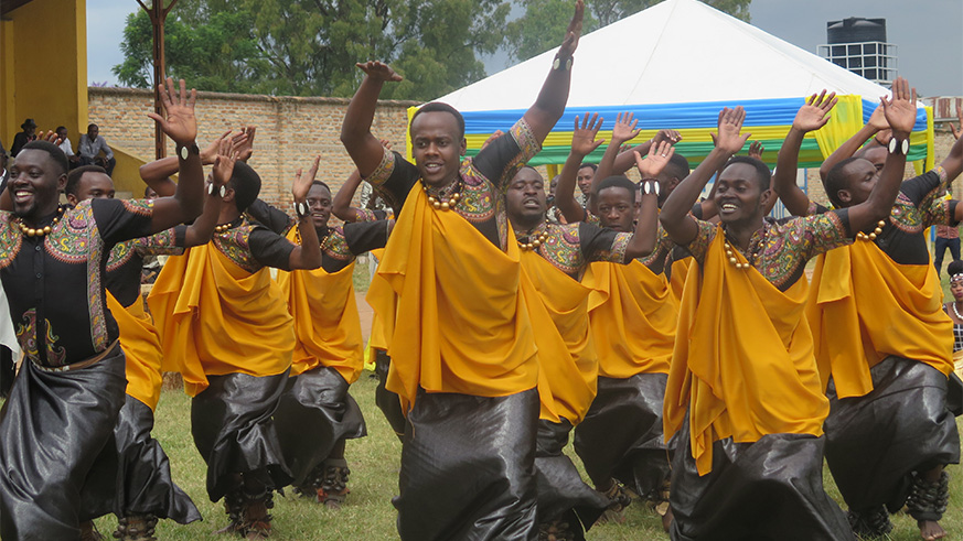 Cultural troupe show up in tradional dance during the graduation ceremony on Friday- Eddie Nsabimana
