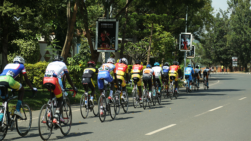 Elites men did 12 laps to finish the 150km race in Kigali