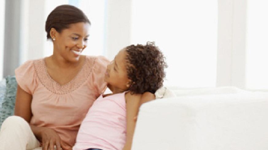 A mother speaks to her child. Speaking to children enhances childrenu2019s thinking. Net. 