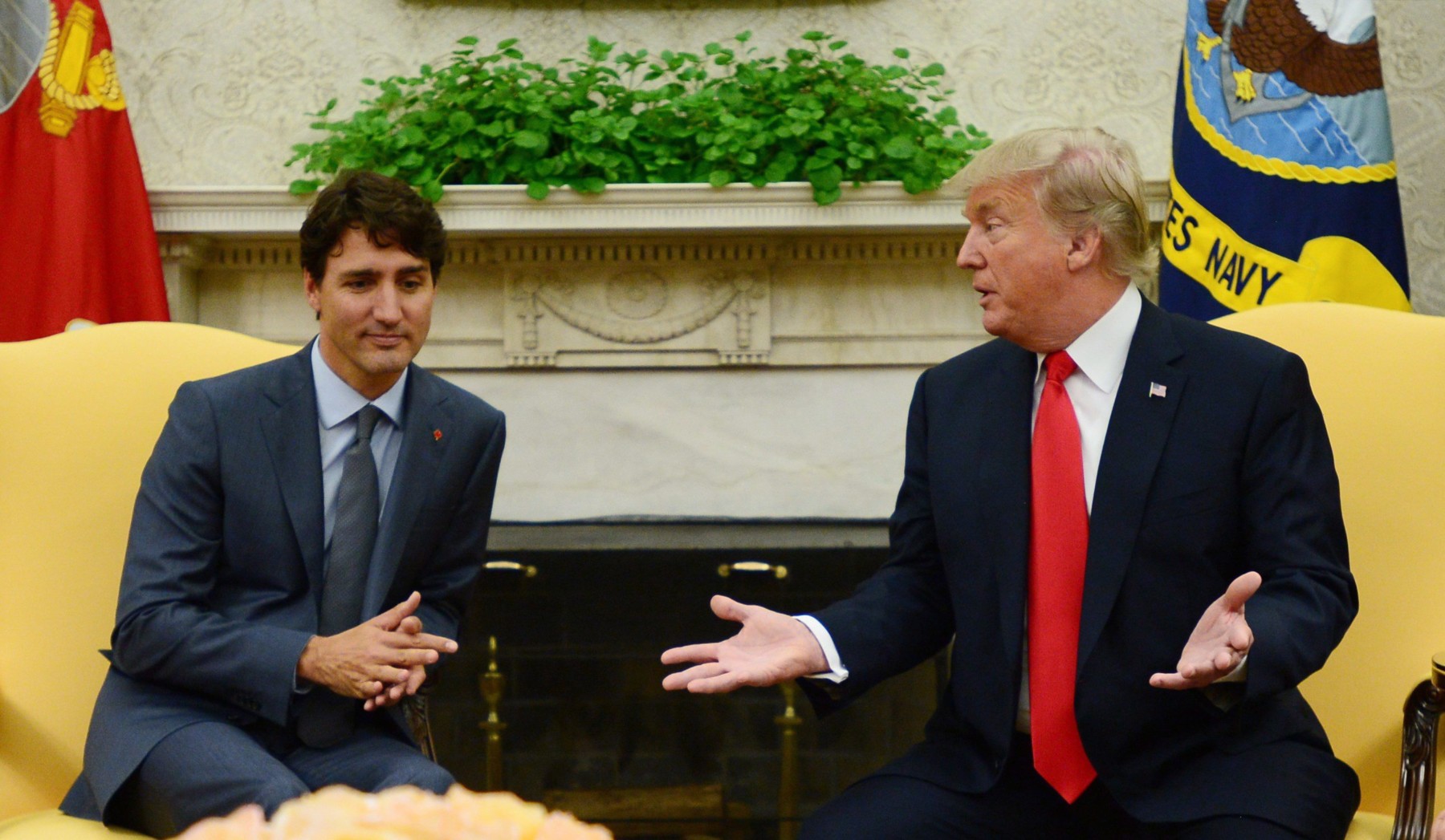 Canadian Prime Minister Justin Trudeau with US President Donald Trump. / Internet photo