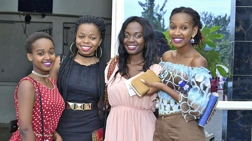 Uwamungu (second right) with some of the beneficiaries and mentors.   