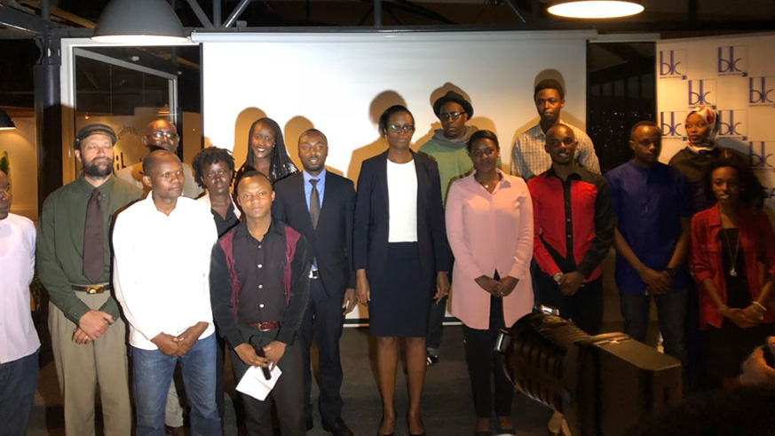 CEO of BK, Dr. Diane Karusisi (centre) with Urumuri competition winners. /Michel Nkurunziza