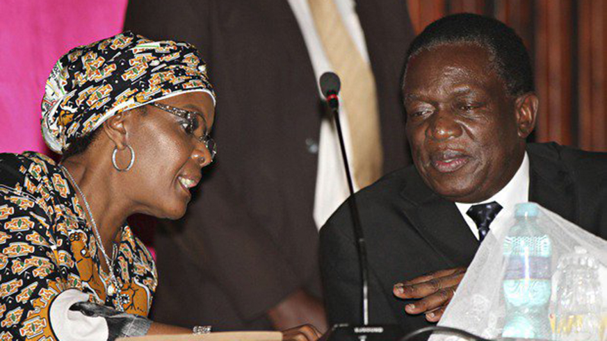 Mnangagwa and Grace Mugabe. Net.