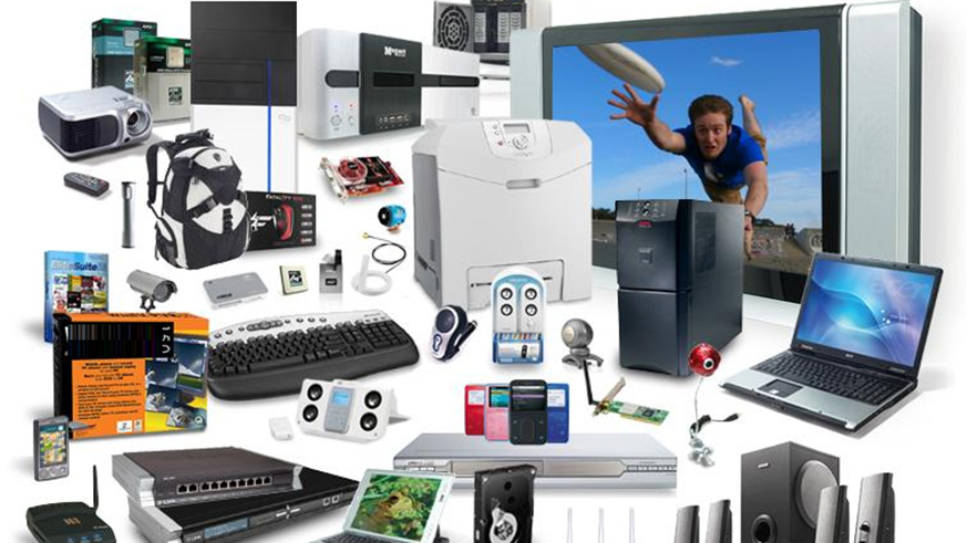 Used electronic gadgets are common items up for sale.