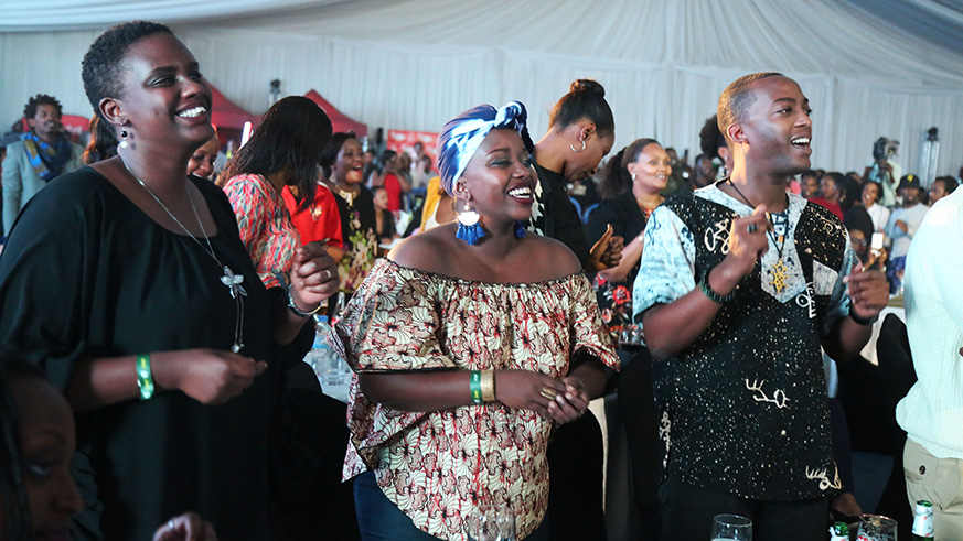 Music lovers cheer on Ringo as he performes at Kigali Jazz Junction on Friday (Sam Ngendahimana)