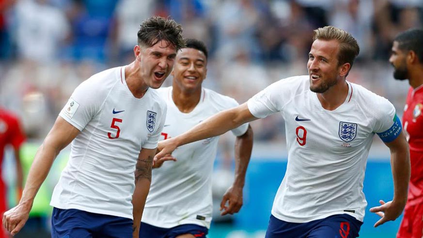 England players celebrate the goal (Net)