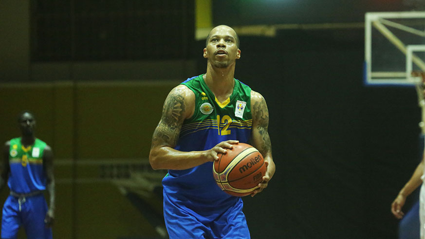 Point-guard Kenneth Gasana posted 20 points and 7 rebounds as Rwanda defeated Uganda 92-79. Captured here during a friendly match against Mozambique (Sam Ngendahimana)