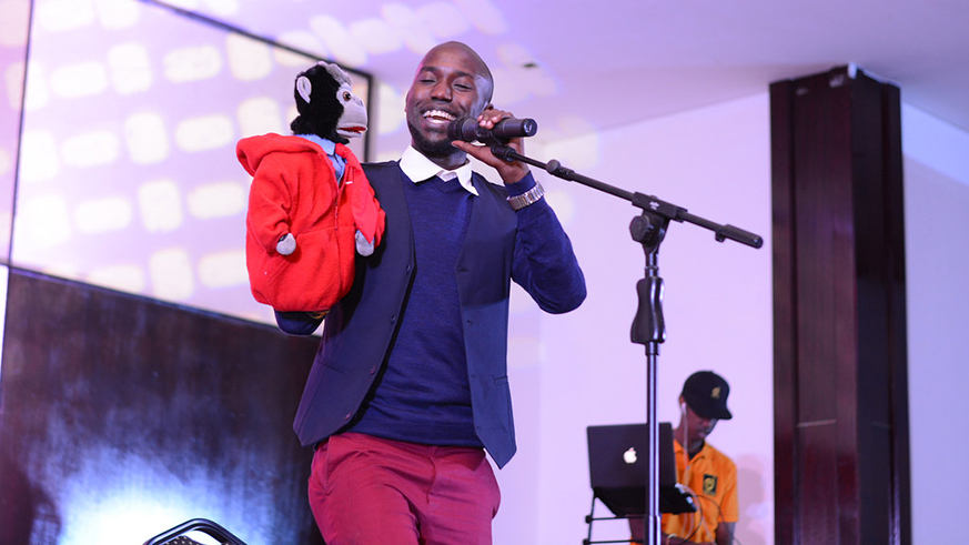 Ugandan artiste Ragga Dee, born Daniel Kazibwe, struggled to impress the crowd at the show./ Kizza Emmanuel