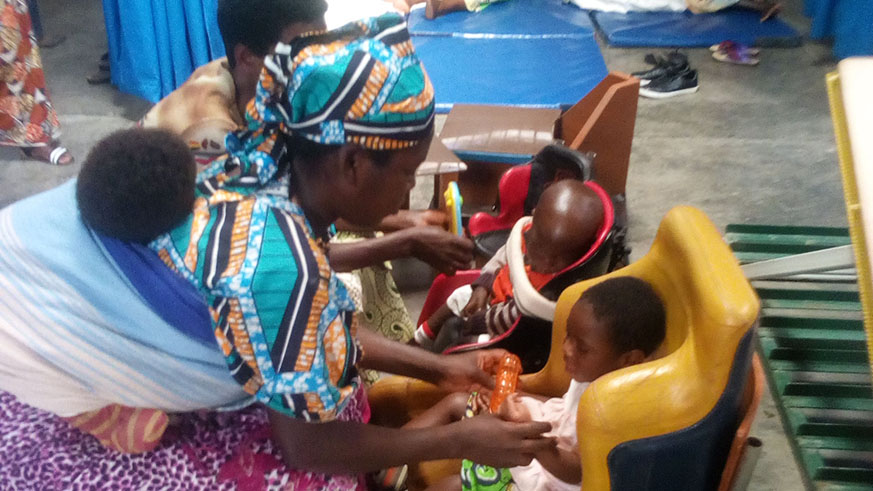 Children brought at rehabilitation services at HVP  Gatagara Nyanza