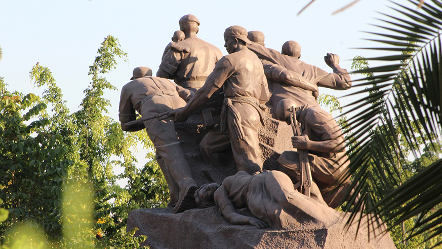 The Liberation monument at Parliament gardens in Kigali. File.