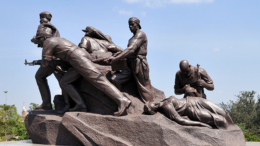 The Liberation monument at Parliament gardens in Kigali. File.
