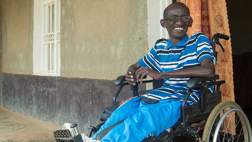 Sam Ruhozahoza, a veteran who was left disabled by the liberation war. He lives in Nyarugunga sector. Nadege Imbabazi.