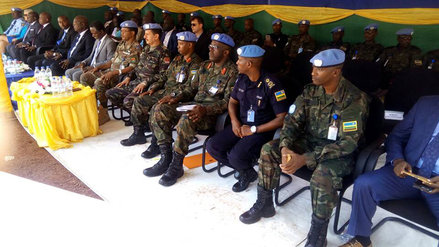 Rwandan peacekeepers were joined by CAR senior leaders including the Prime Minister to celebrate the Liberation. Courtesy