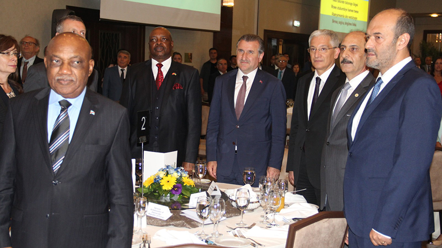 Rwandan ambassador in Turkey, Williams Nkurunziza with other dignitaries during the celebration of the 24th anniversary of the Liberation Day on July 4 in Ankara.   During the event, Turkeyu2019s Minister of Youth and Sports, Dr Osman Au015fku0131n BAK said his country appreciates President Kagameu2019s important contributions to the African Union under Rwandau2019s Chairmanship of the continental bloc. Courtesy 