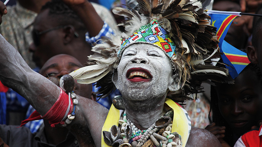 One of DR Congo national team supporters during the CHAN 2016 in Rwanda. / Sam Ngendahimana