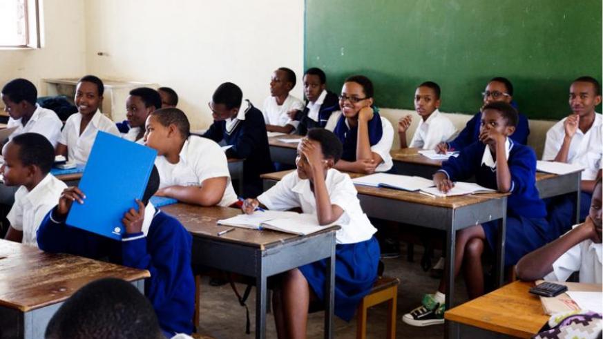 Students attending a lesson. File.