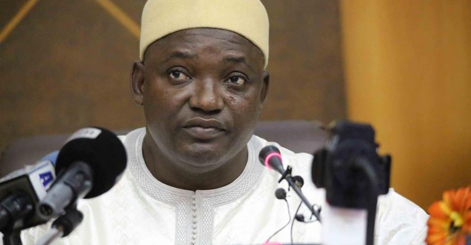 The President of The Gambia Adama Barrow presided on Monday over the swearing ceremony. / Internet photo