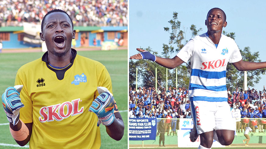 Disgraced former Rayon Sports skipper Eric Ndayishimiye (left) and Burundian midfielder Shassir Nahimana (right) are reported to be in talks with Kiyovu SC. Sam Ngendahimana.