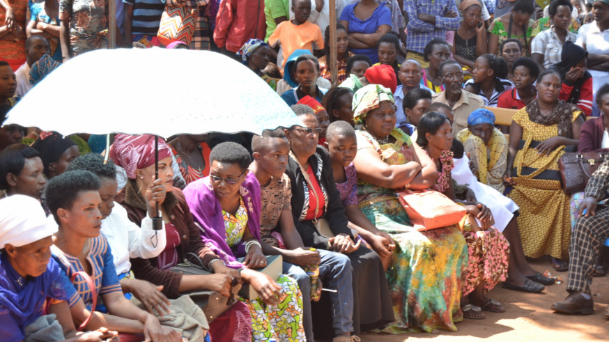 This is the family of the victim sitting on the first row. / Jean de Dieu Nsabimana