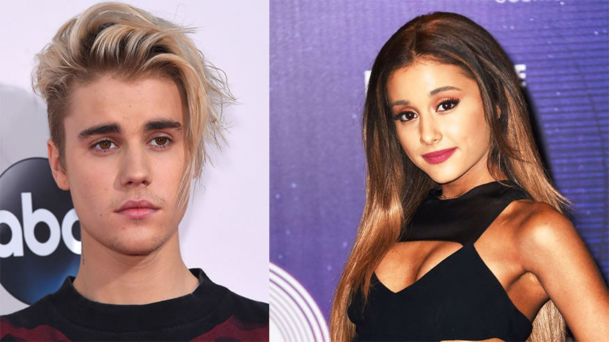 Justine Bieber(left) and Ariana Grande (right) 