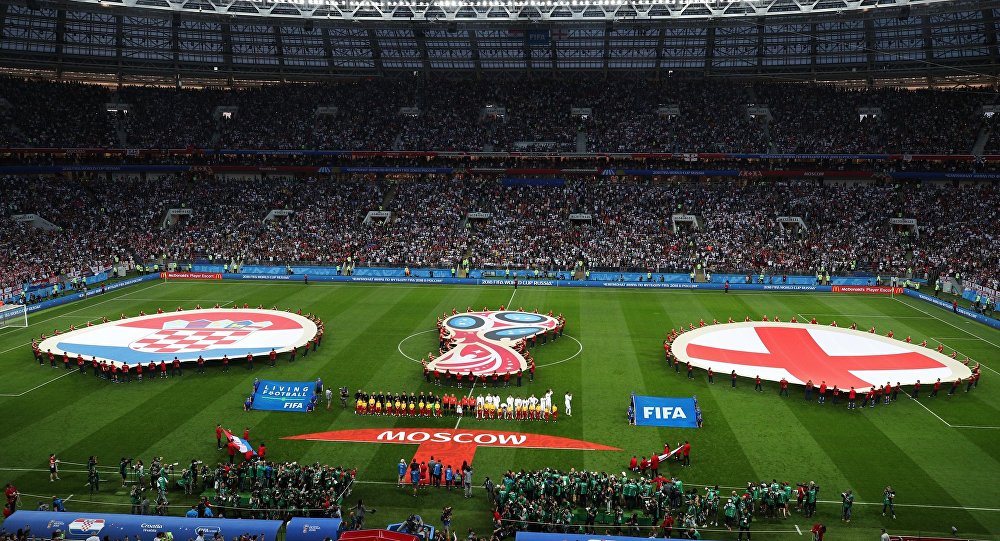 A football match to decide whether of the two teams - Croatia or England, will make it to the finals is being held at the Luzhniki Stadium in Moscow. / Sputnik